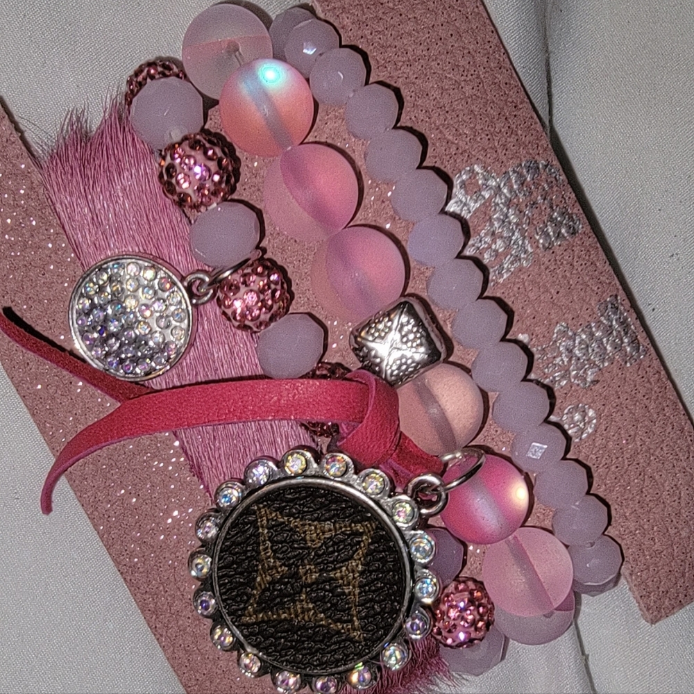 Sandra Ling LV 4 set bracelet stack